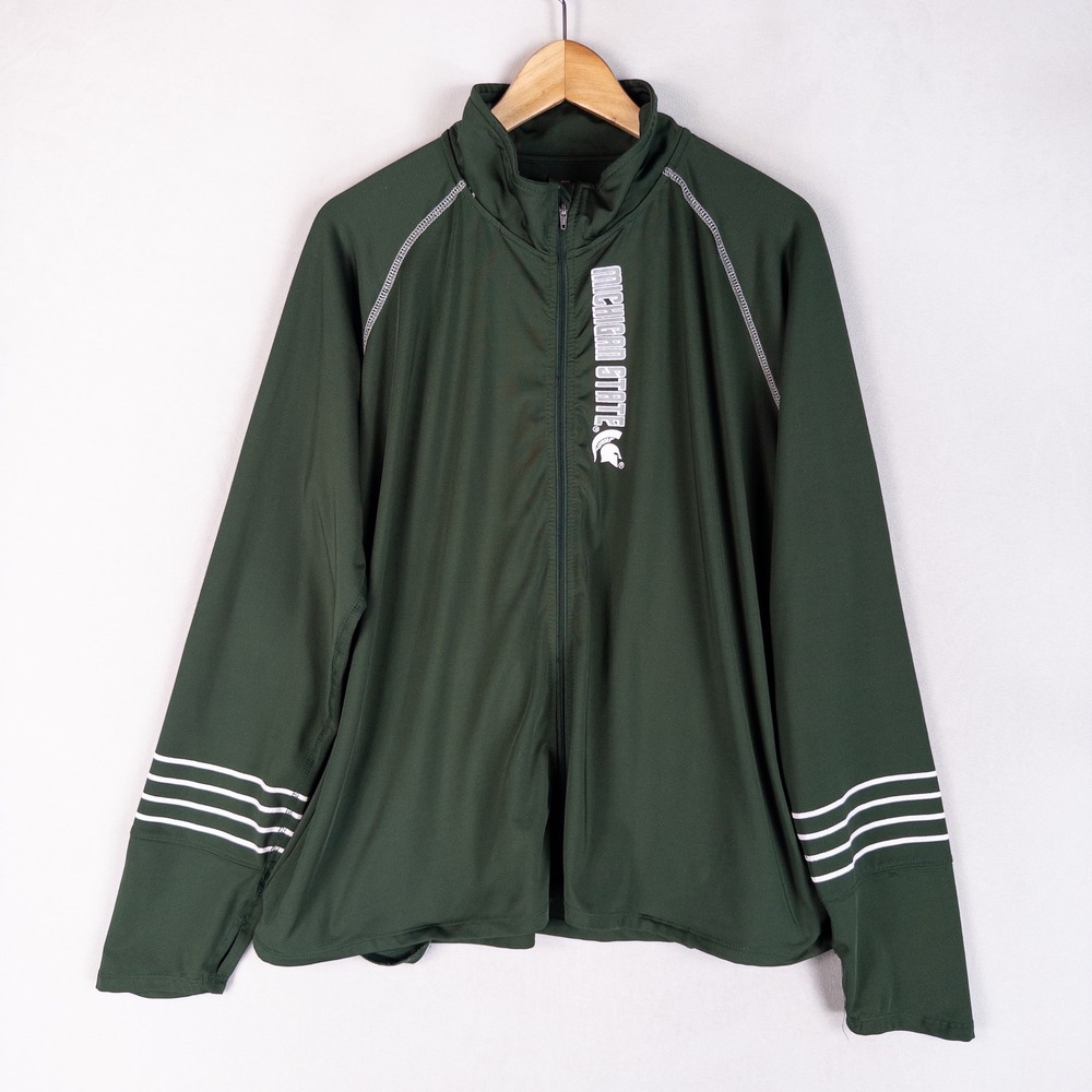 Proedge Womens Michigan State Spartans Jacket 3XL Green Full Zip Track NCAA